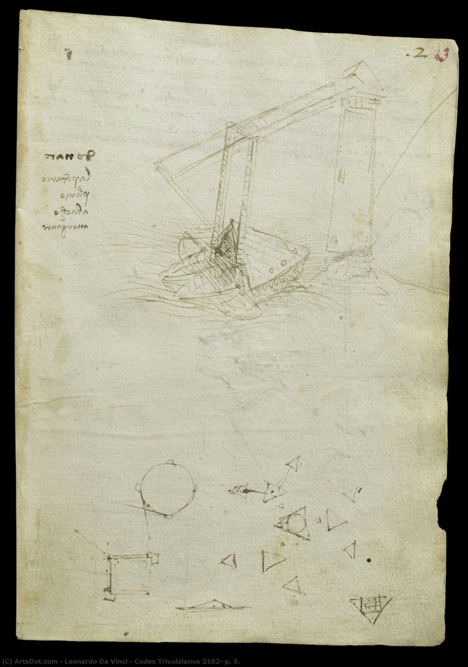 Codex Trivulzianus 2162, P. 3. — Леонардо Да Винчи
