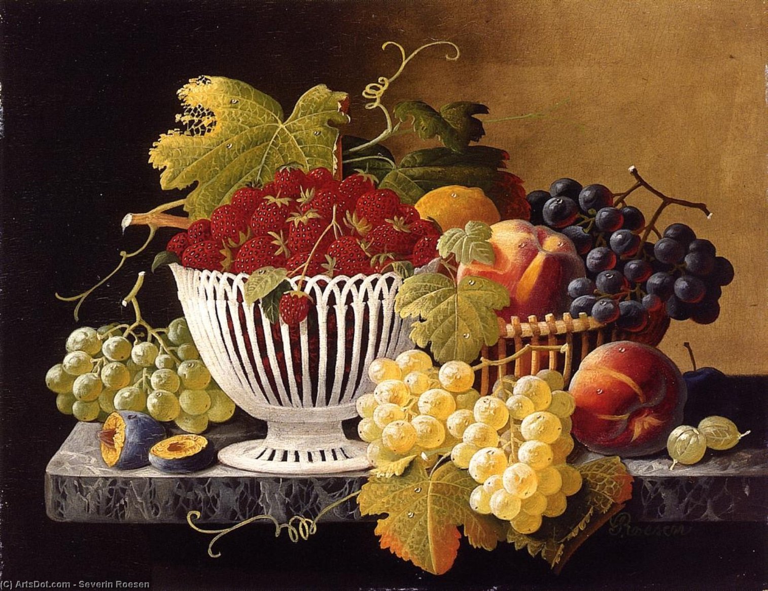 Still Life With Strawberry Basket — セヴェリン・ローゼン