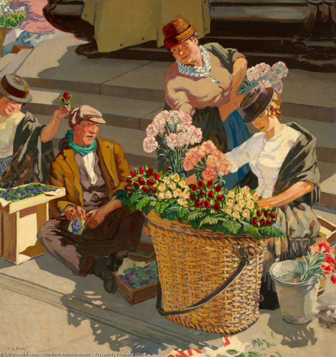 Piccadilly Flower Sellers — Herbert Ashwin Budd