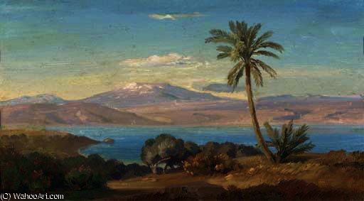 The Sicilian Coast With Mount Etna In The Distance — August Albert Zimmermann