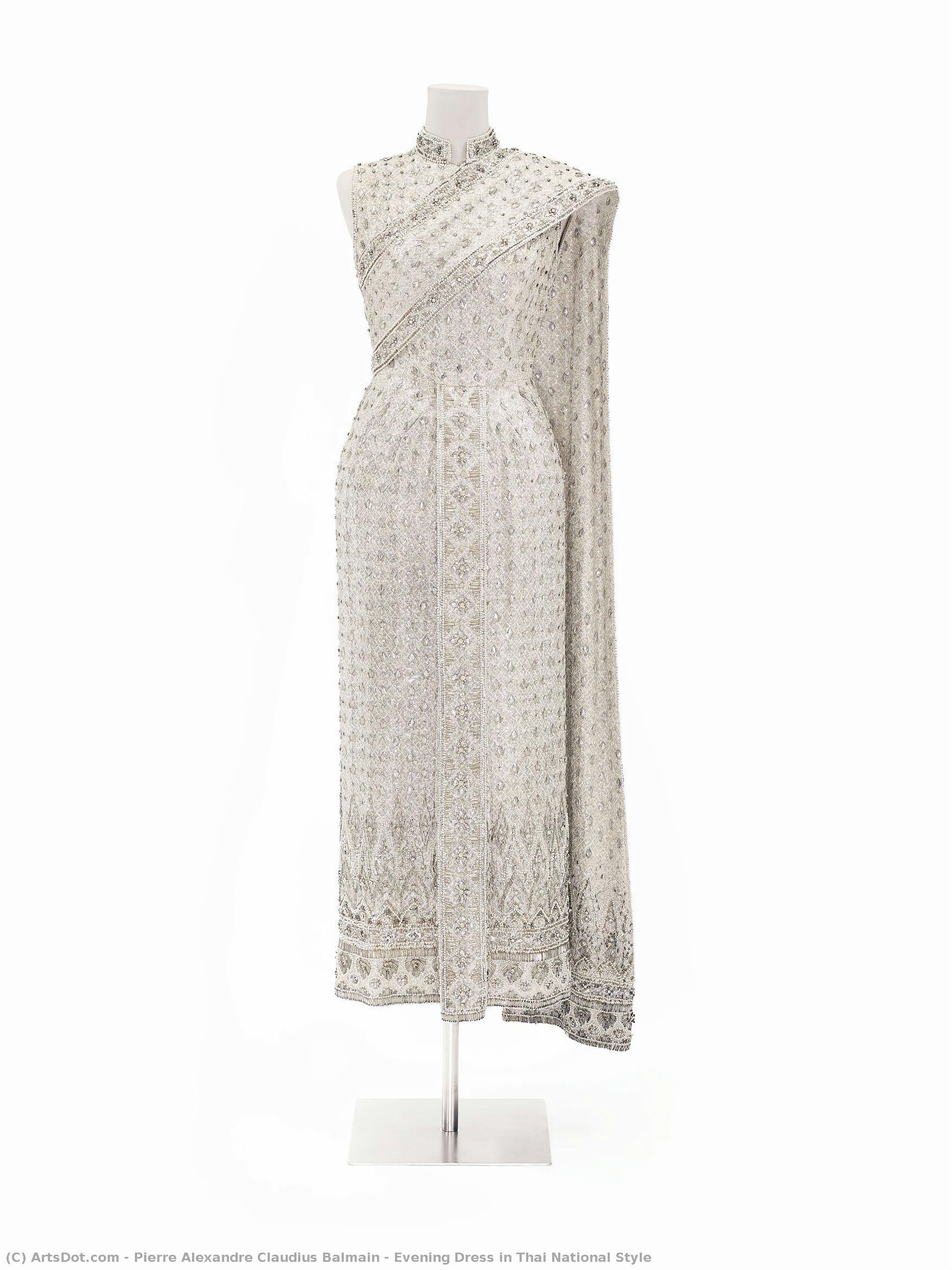 Evening Dress In Thai National Style — Pierre Alexandre Claudius Balmain