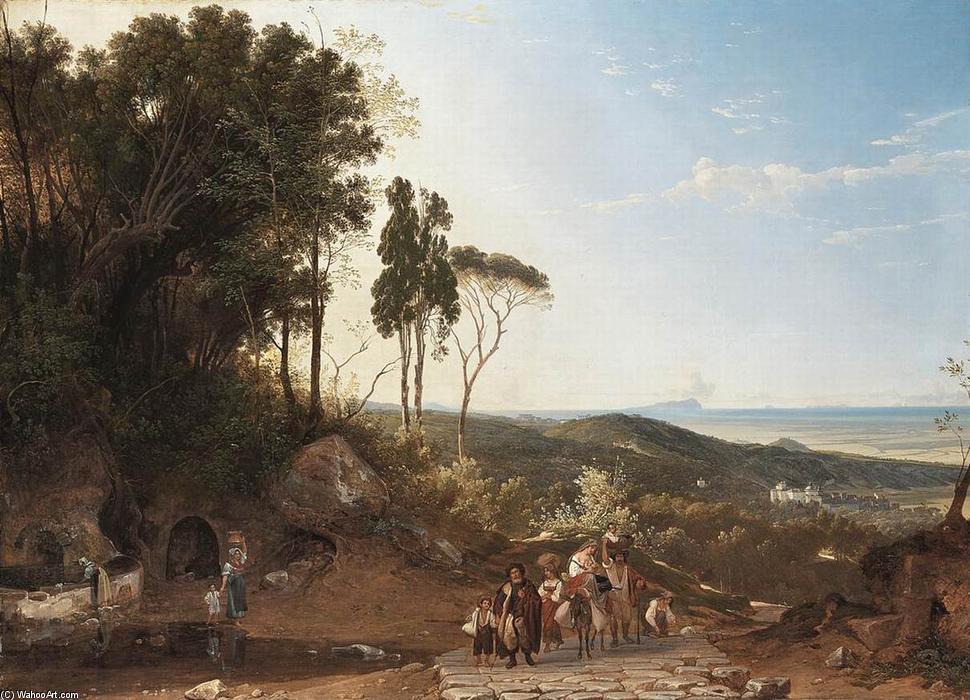 View Of Ariccia With The Sea In The Background — Franz Ludwig Catel