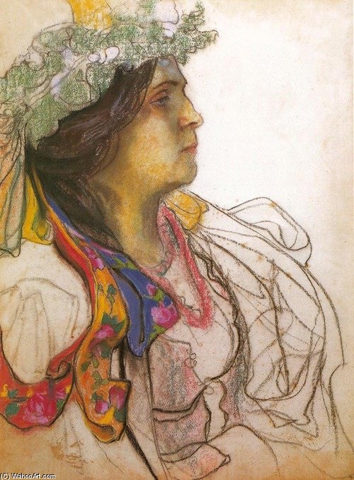 Portrait Of The Actress Wanda Siemaszkowa — Stanislaw Wyspianski