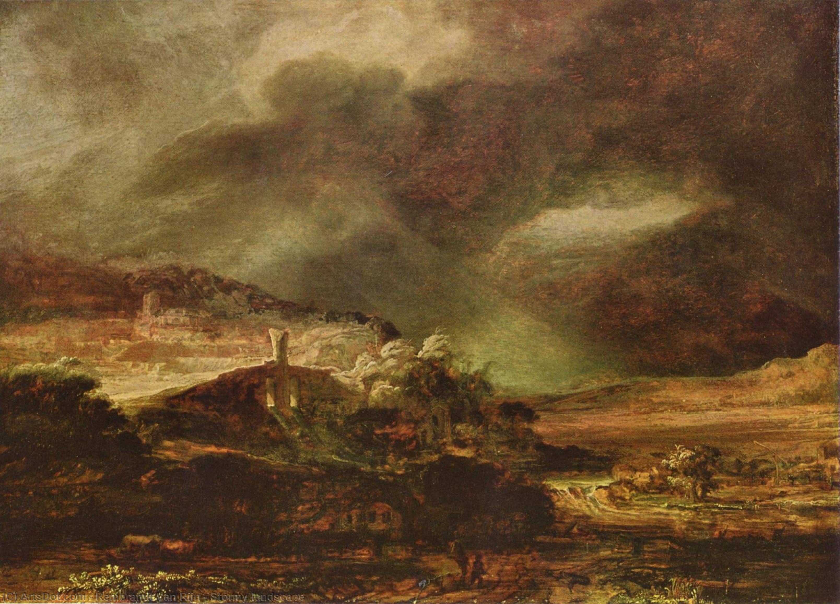 Stormy Landscape — Rembrandt Van Rijn