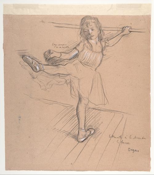 Little Girl Practicing At The Bar — Edgar Degas