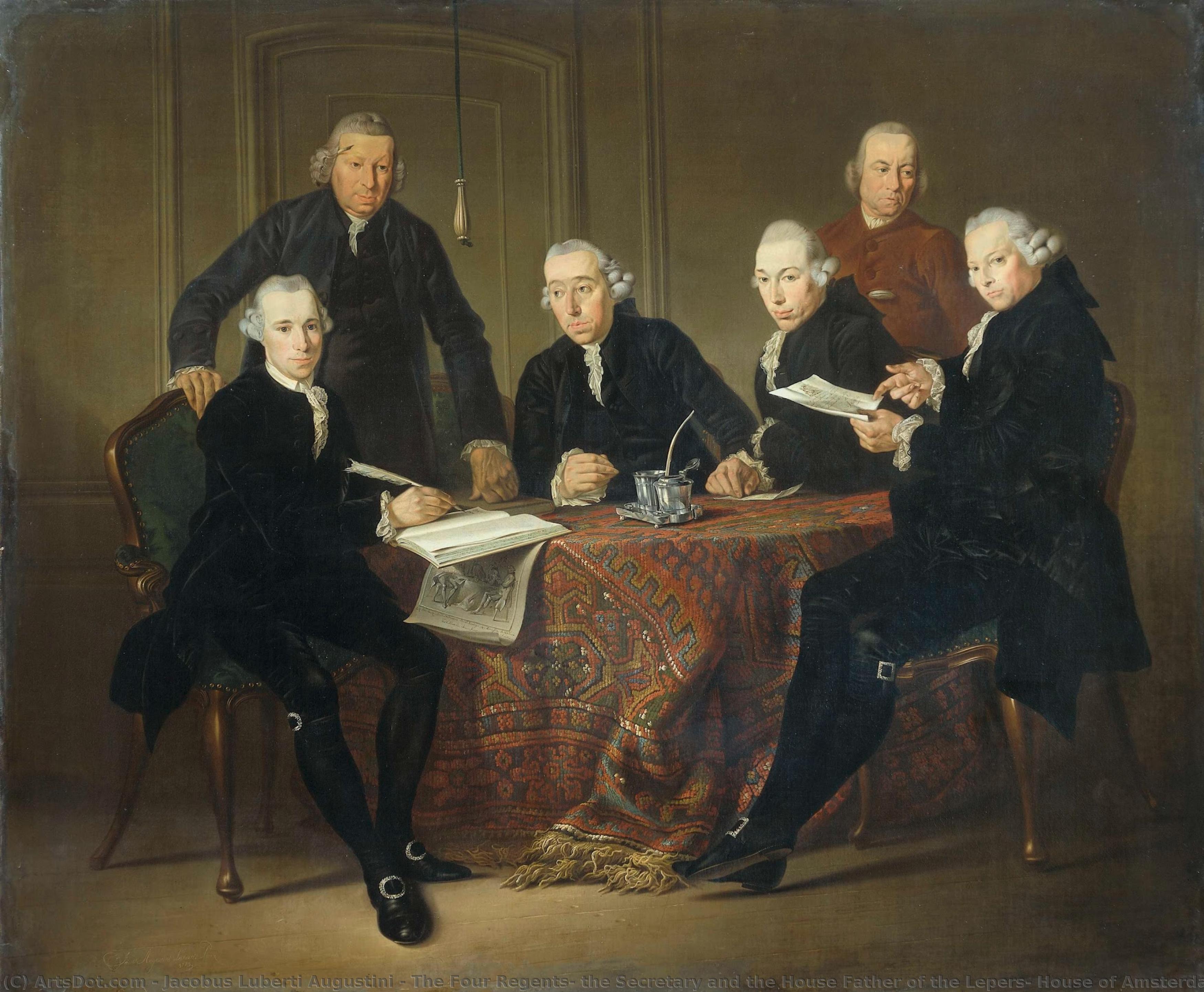 The Four Regents, The Secretary And The House Father Of The Lepers" House Of Amsterdam, 1773, Jacobus Luberti Augustini, 1773 — Jacobus Luberti Augustini