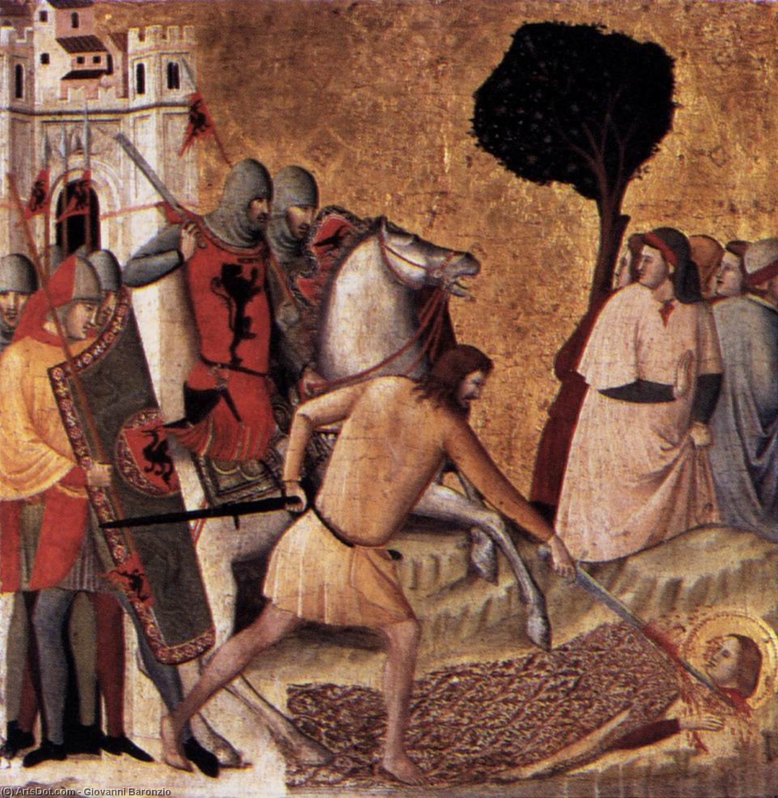Scenes From The Life Of St Colomba: Beheading Of St Colomba — Giovanni Baronzio