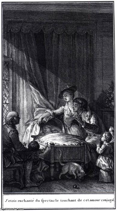 J'étois Enchanté Du Spectacle Touchant De Cet Amour Conjugal — Jean Michel Moreau (moreau Le Jeune)