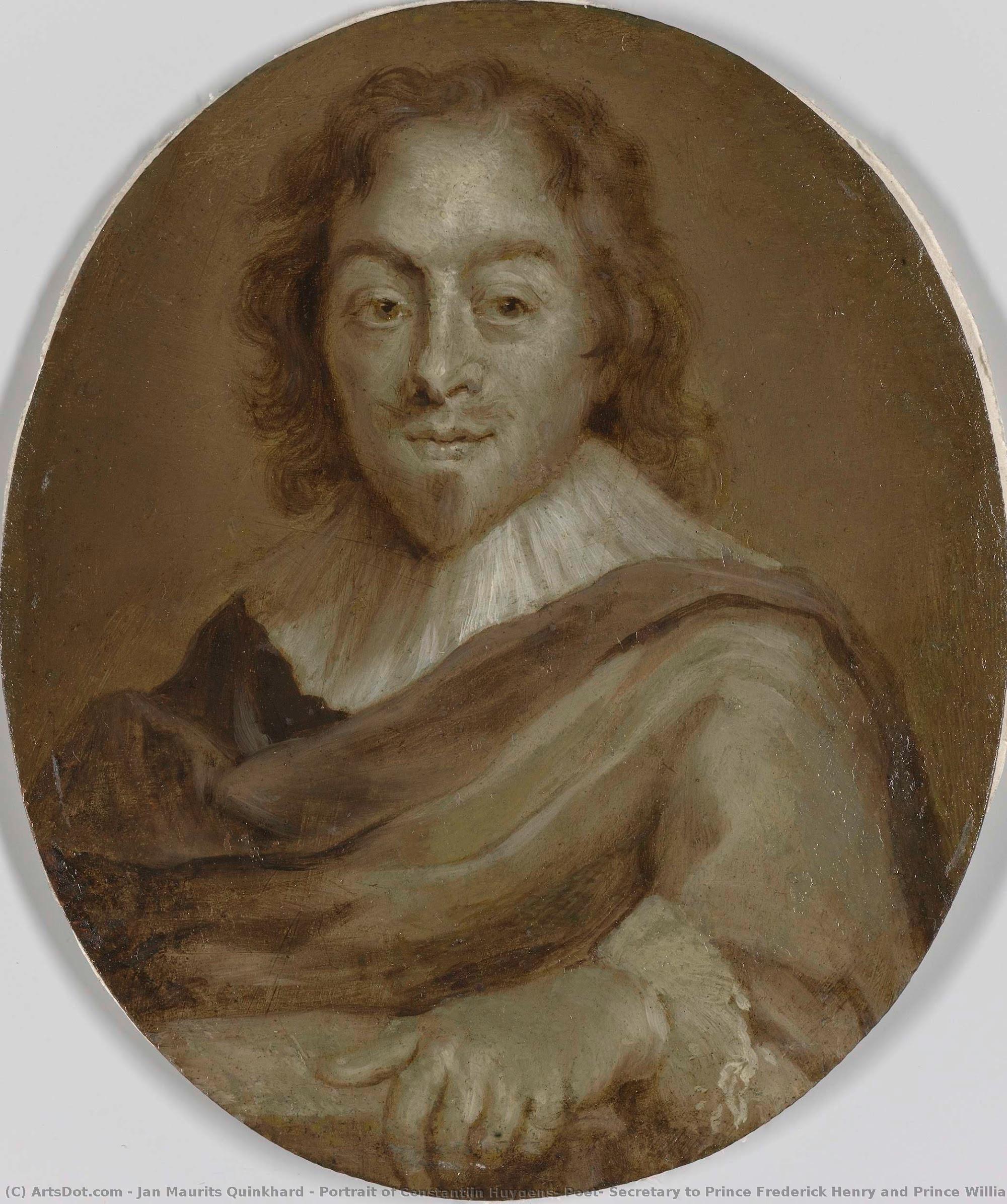Portrait Of Constantijn Huygens, Poet, Secretary To Prince Frederick Henry And Prince William Ii And First Councilor And Exchequer To William Iii, Jan Maurits Quinkhard, 1732 - 1771 — Jan Maurits Quinkhard
