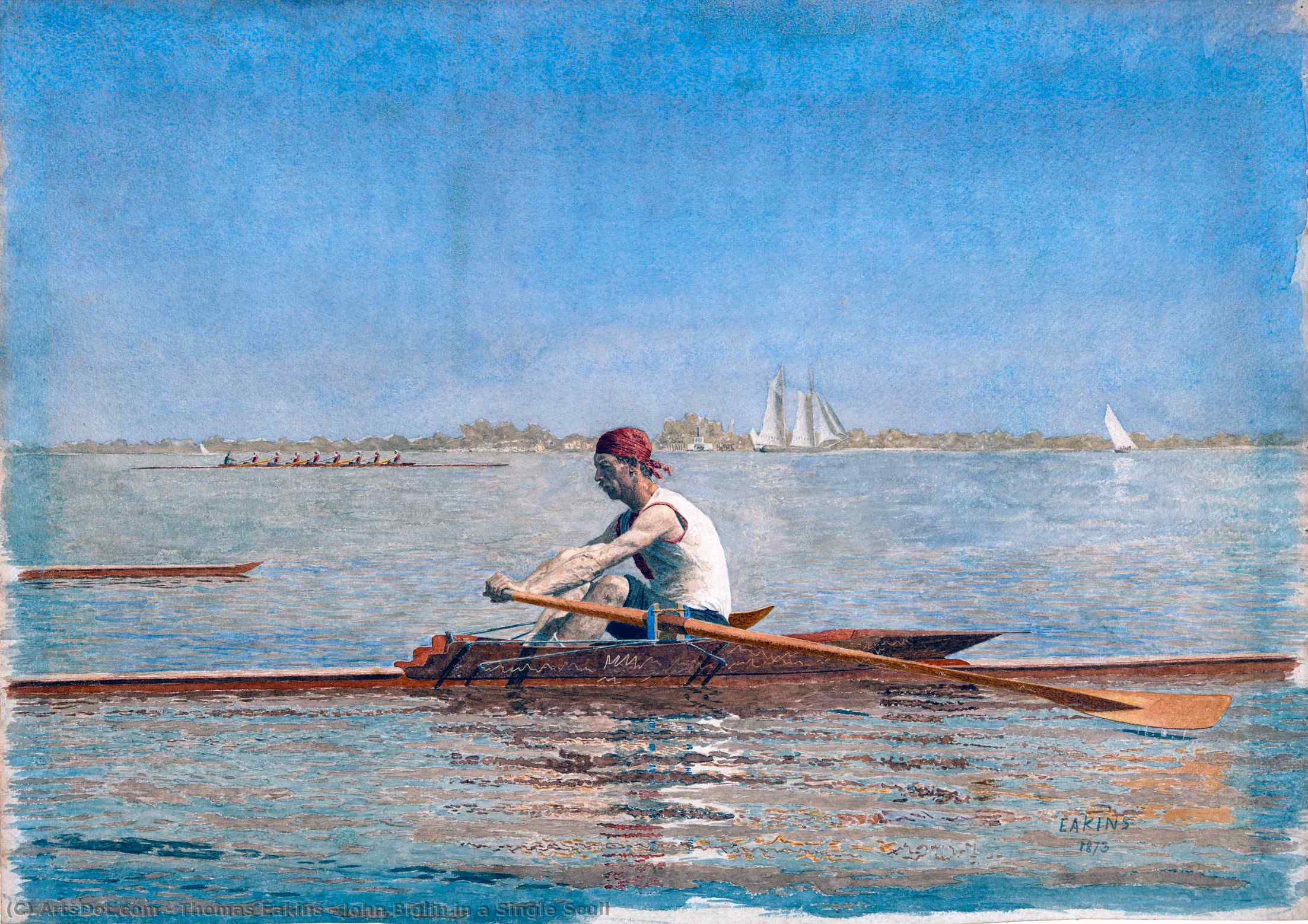 John Biglin En Un Bote De Remo Individual — Thomas Eakins
