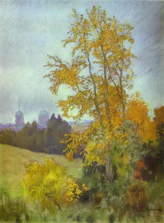 Autumn Landscape With A Church — Isaak Ilyich Levitan