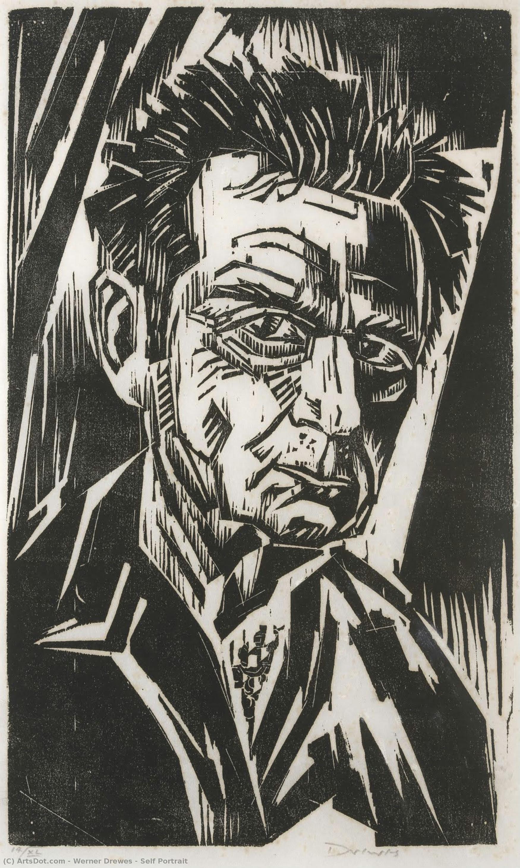 Self Portrait — Werner Drewes
