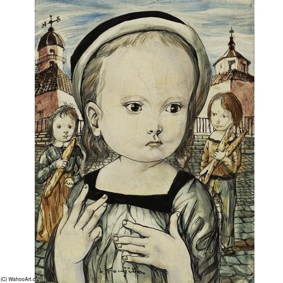 Petite Fille Aux Clochers — Léonard Tsuguharu Foujita