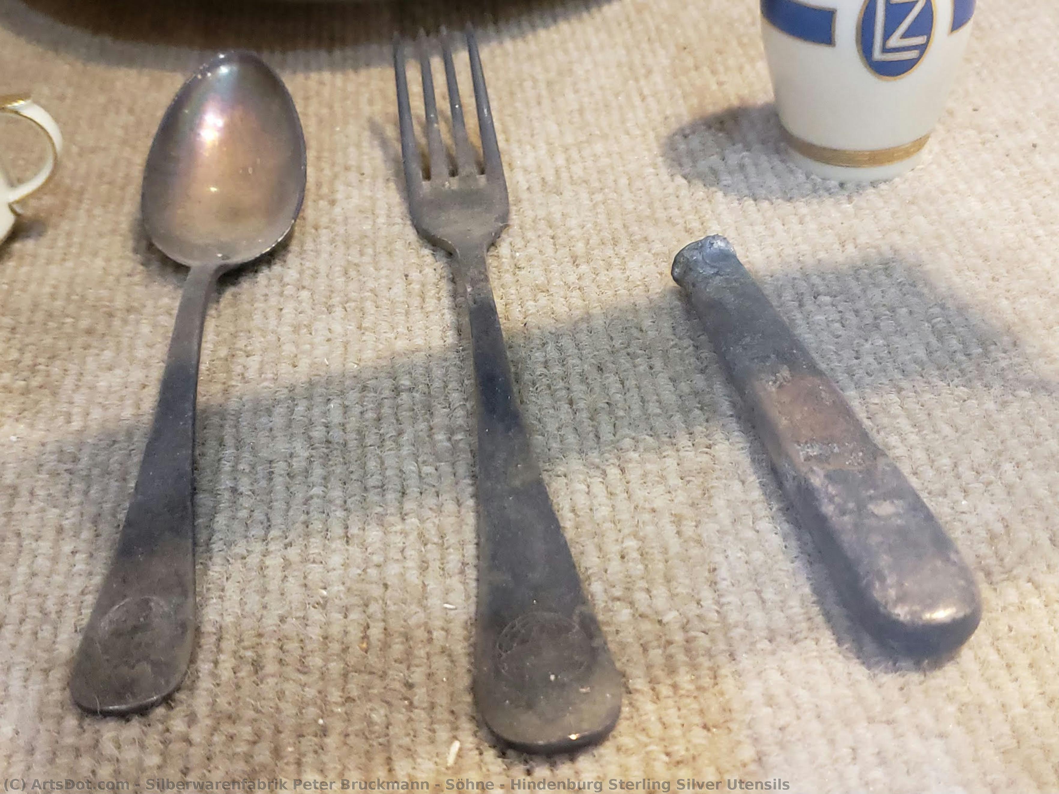 Hindenburg Sterling Silver Utensils — Silberwarenfabrik Peter Bruckmann & Söhne