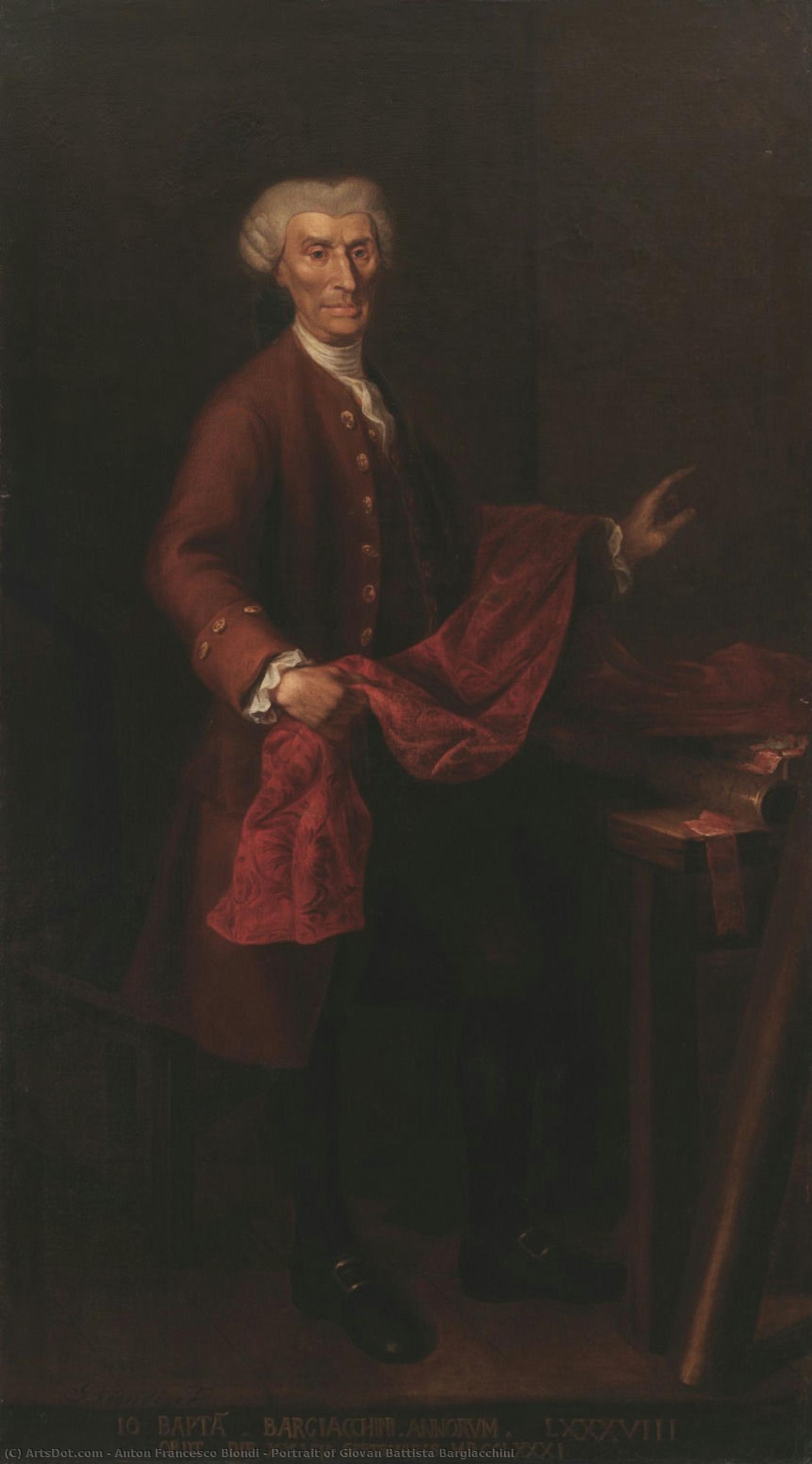 Portrait Of Giovan Battista Bargiacchini — Anton Francesco Biondi
