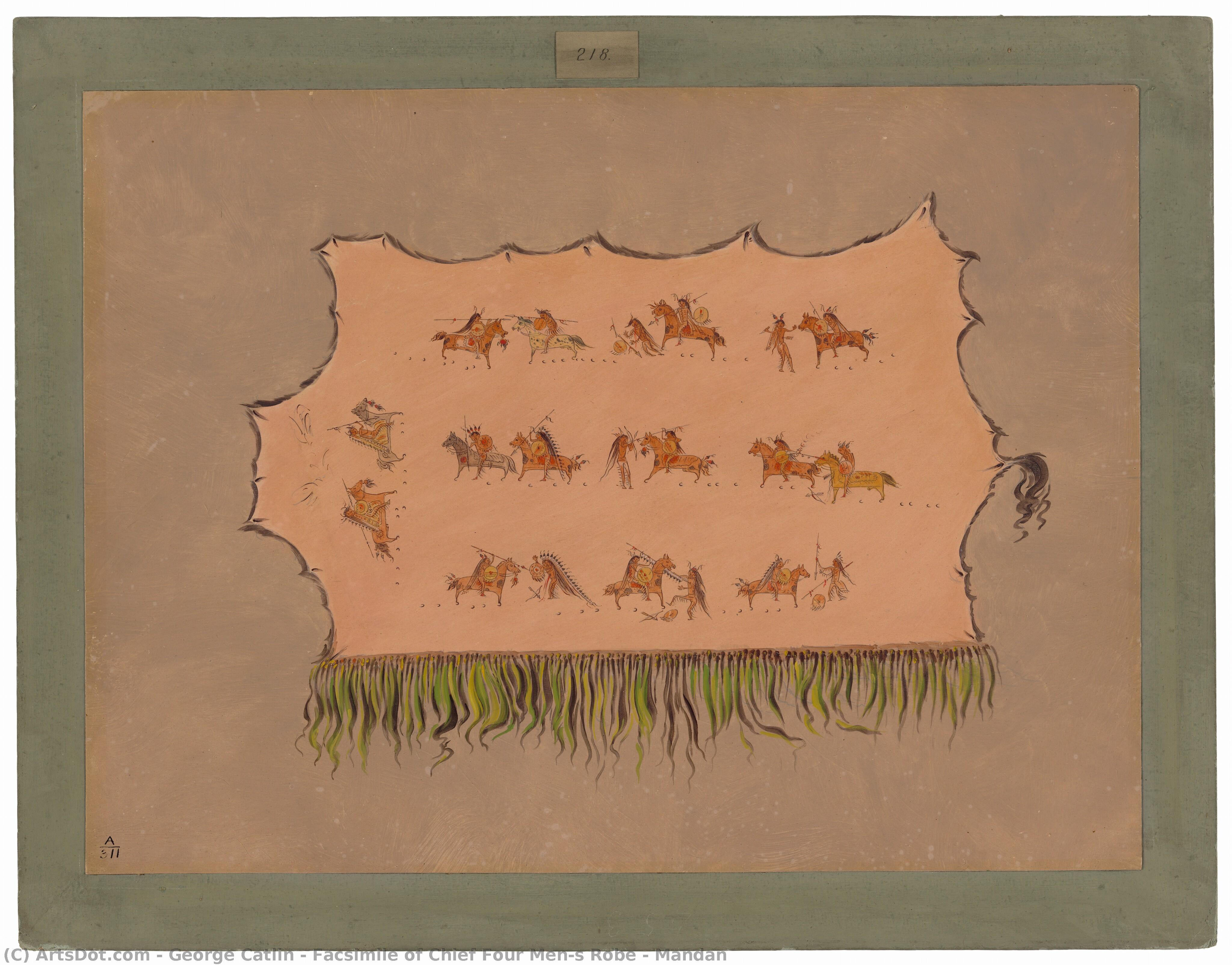 Facsimile Of Chief Four Men's Robe - Mandan — George Catlin