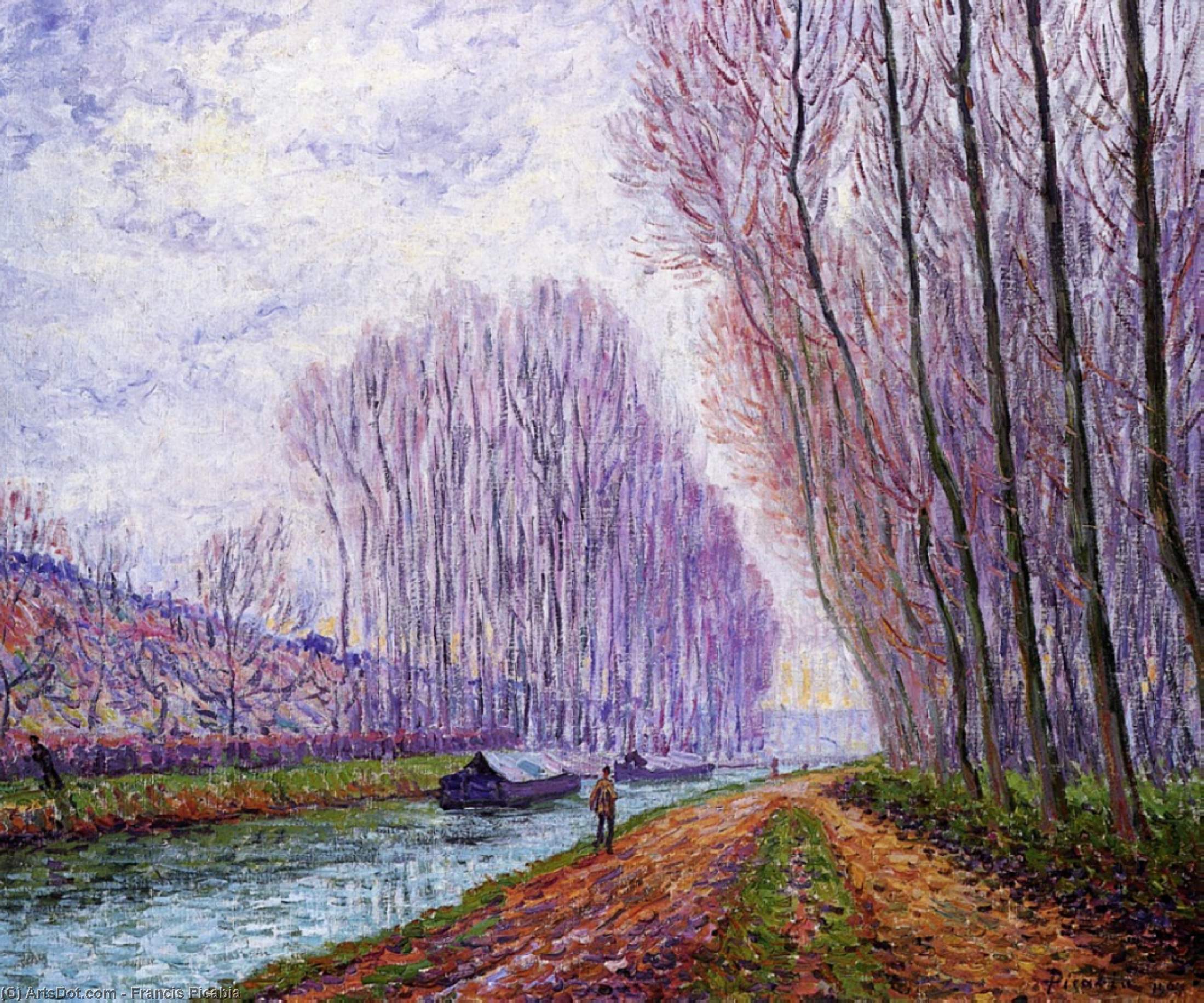 Barges On The Loing, Morning Effect — Francis Picabia