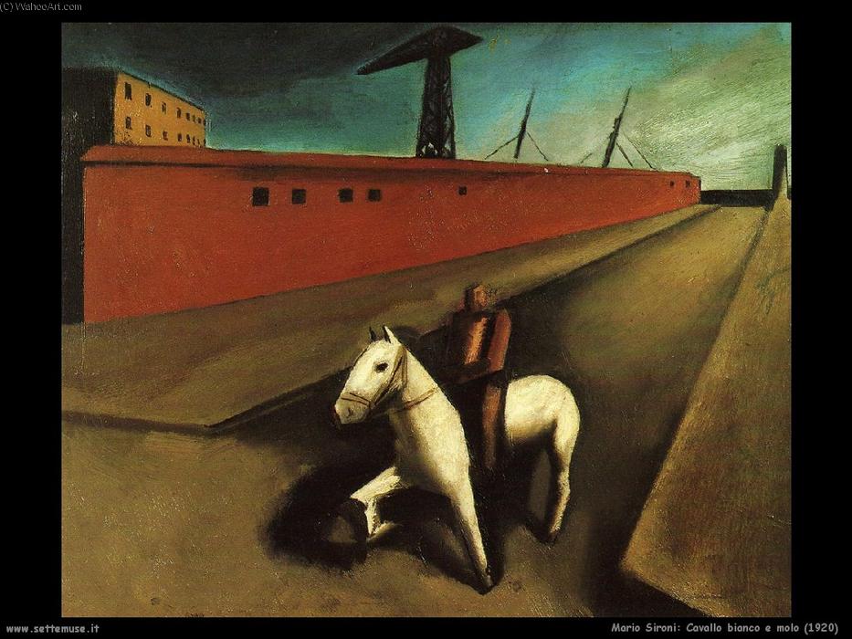 White Horse And Dock — Mario Sironi