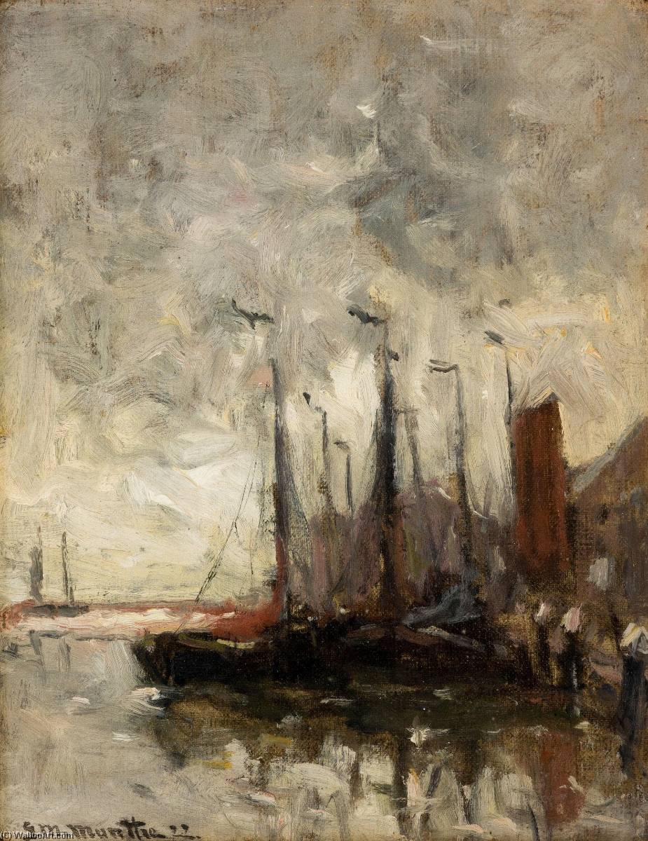 A View Of A Small Harbour — Gerhard Morgenstjerne Munthe