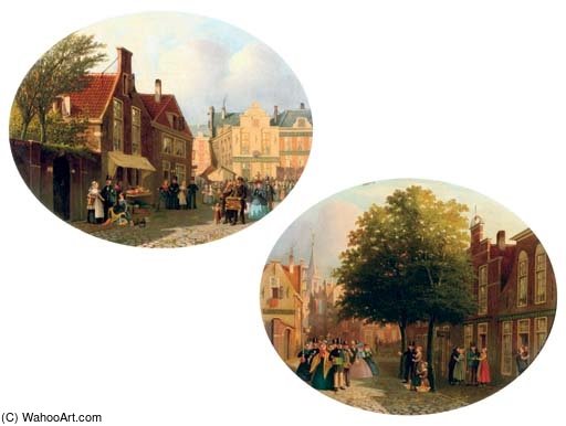 A Lively Market Square; And A Musical Gathering In Scheveningen — Joseph Bles