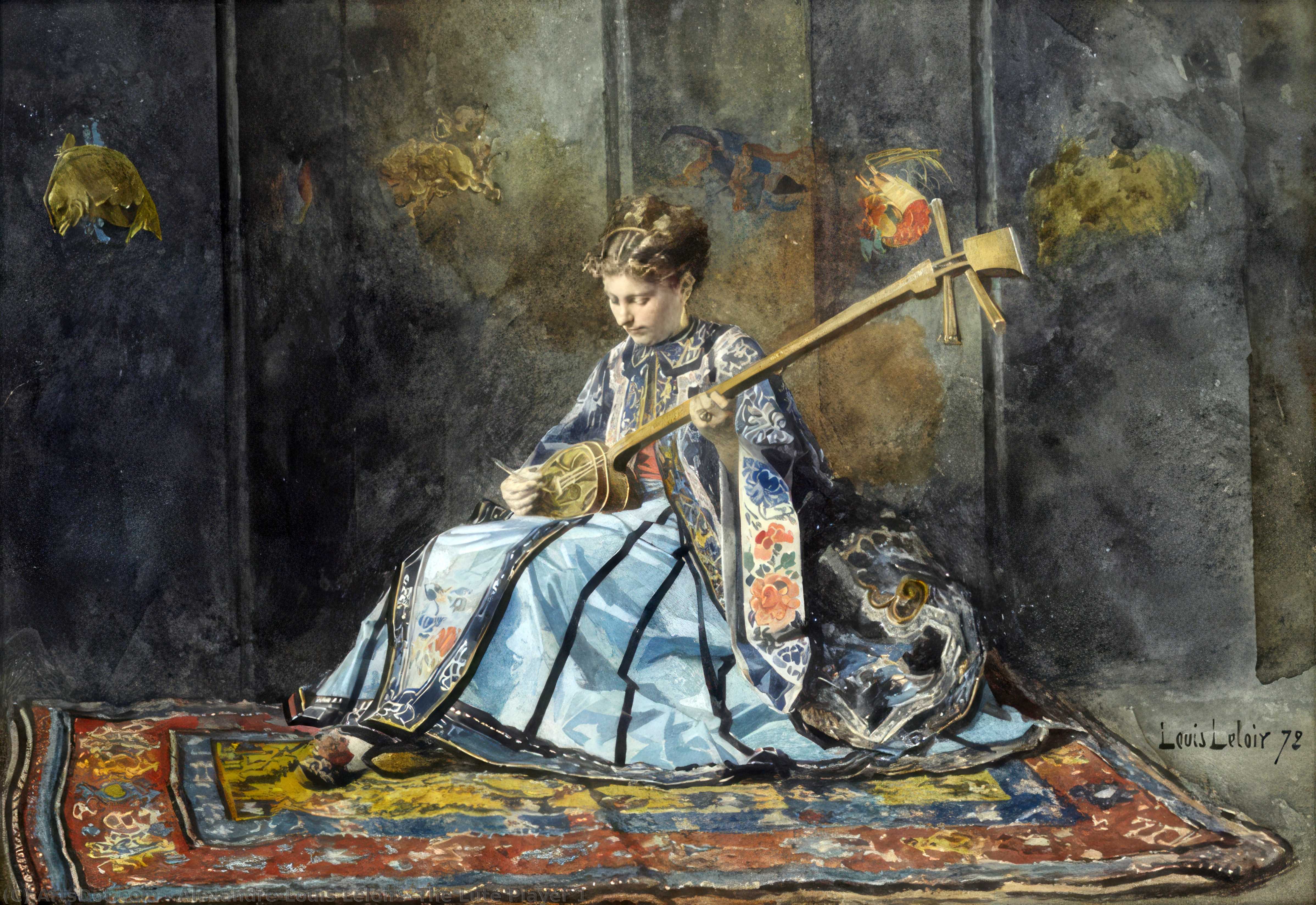 The Lute Player 1 — Alexandre-louis Leloir