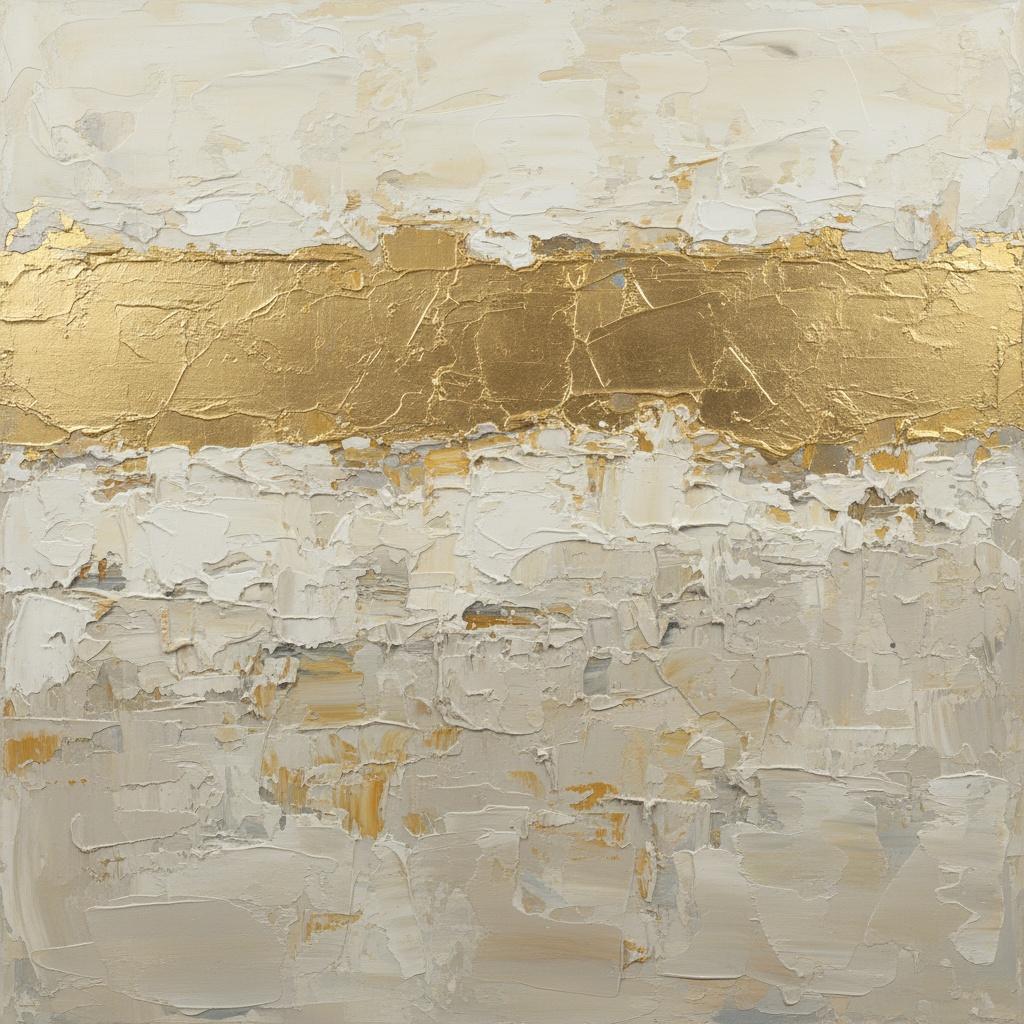 Goldener Horizont: Eine Monumentale Studie Aus Strukturierter Erde Und Leuchtendem Äther — Laurent Fabre