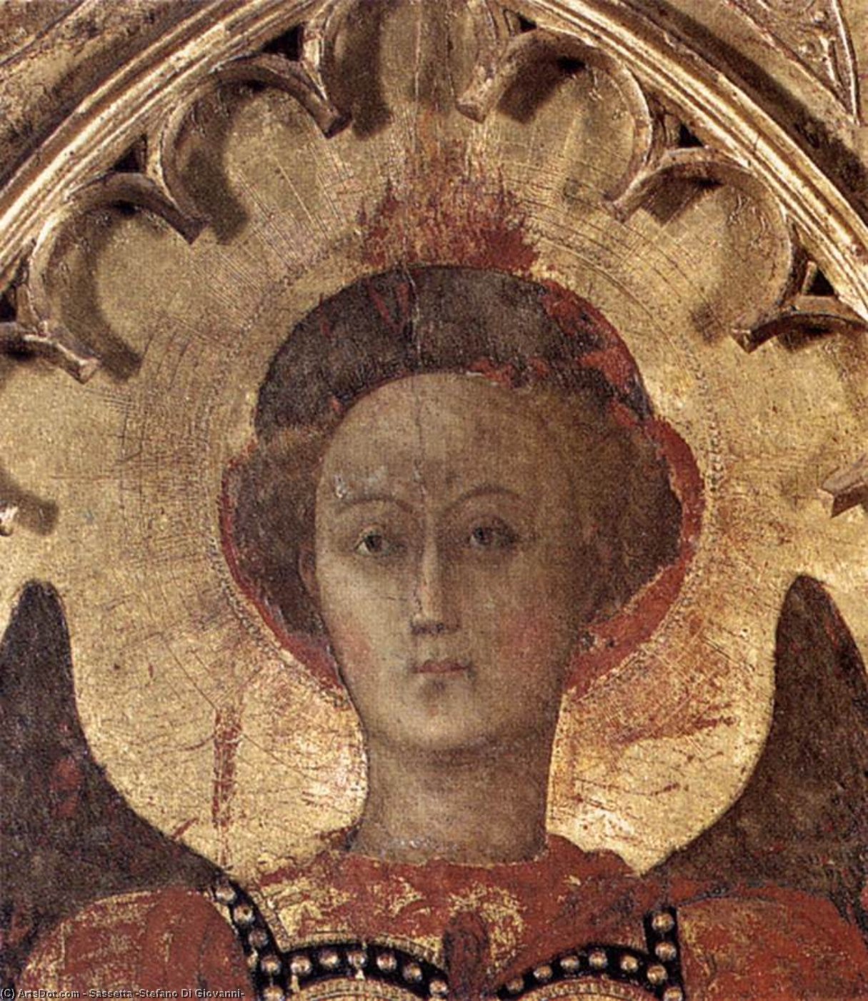 Virgin With Child And Four Saints (detail) — Sassetta (stefano Di Giovanni)