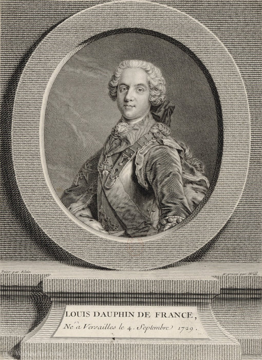 Engraved Portrait Of Louis, Dauphin Of France — Johann Georg Wille