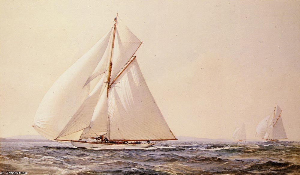 A Yachting Competition — Montague Dawson