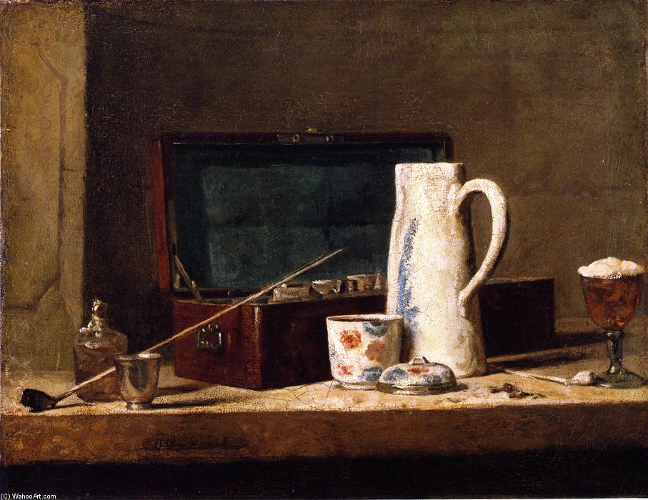 Der Raucherkoffer (auch Bekannt Als Pfeifen Und Trinkgefäß) — Jean-baptiste-siméon Chardin