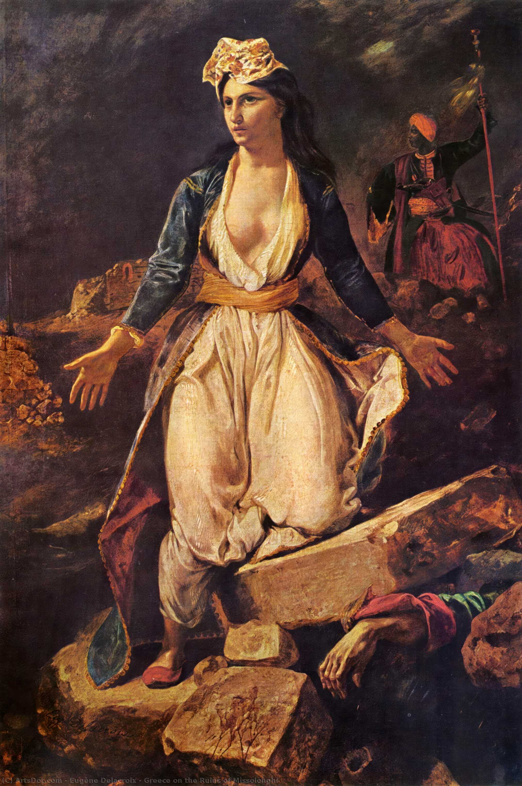 Grecia Sobre Las Ruinas De Missolongui — Eugène Delacroix