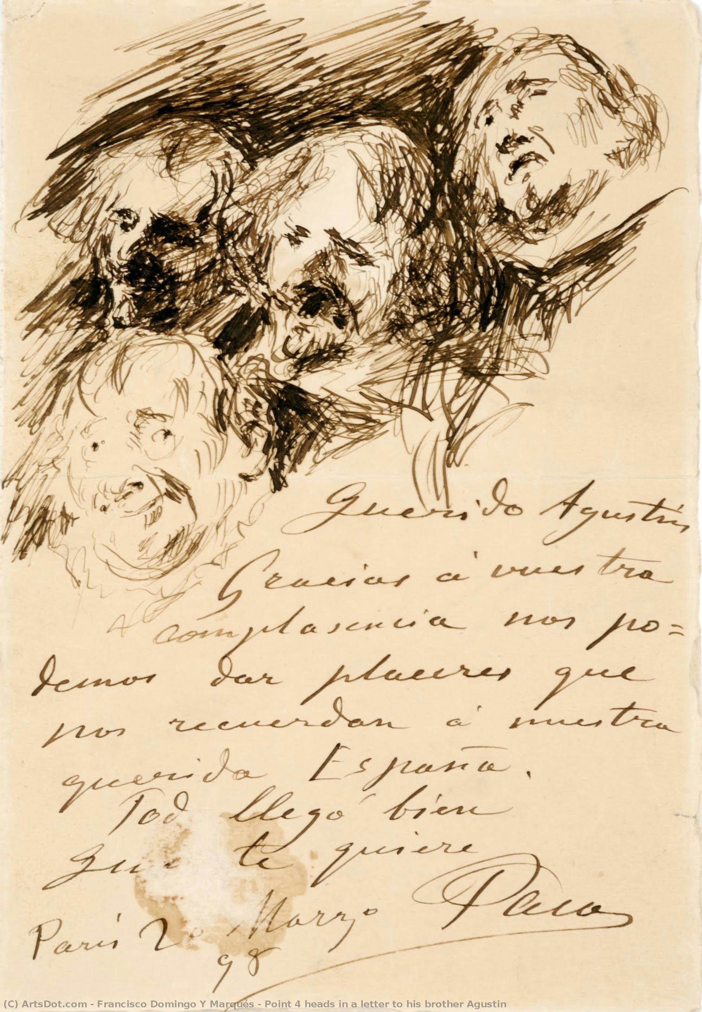 Point 4 Heads In A Letter To His Brother Agustin — Francisco Domingo Y Marqués