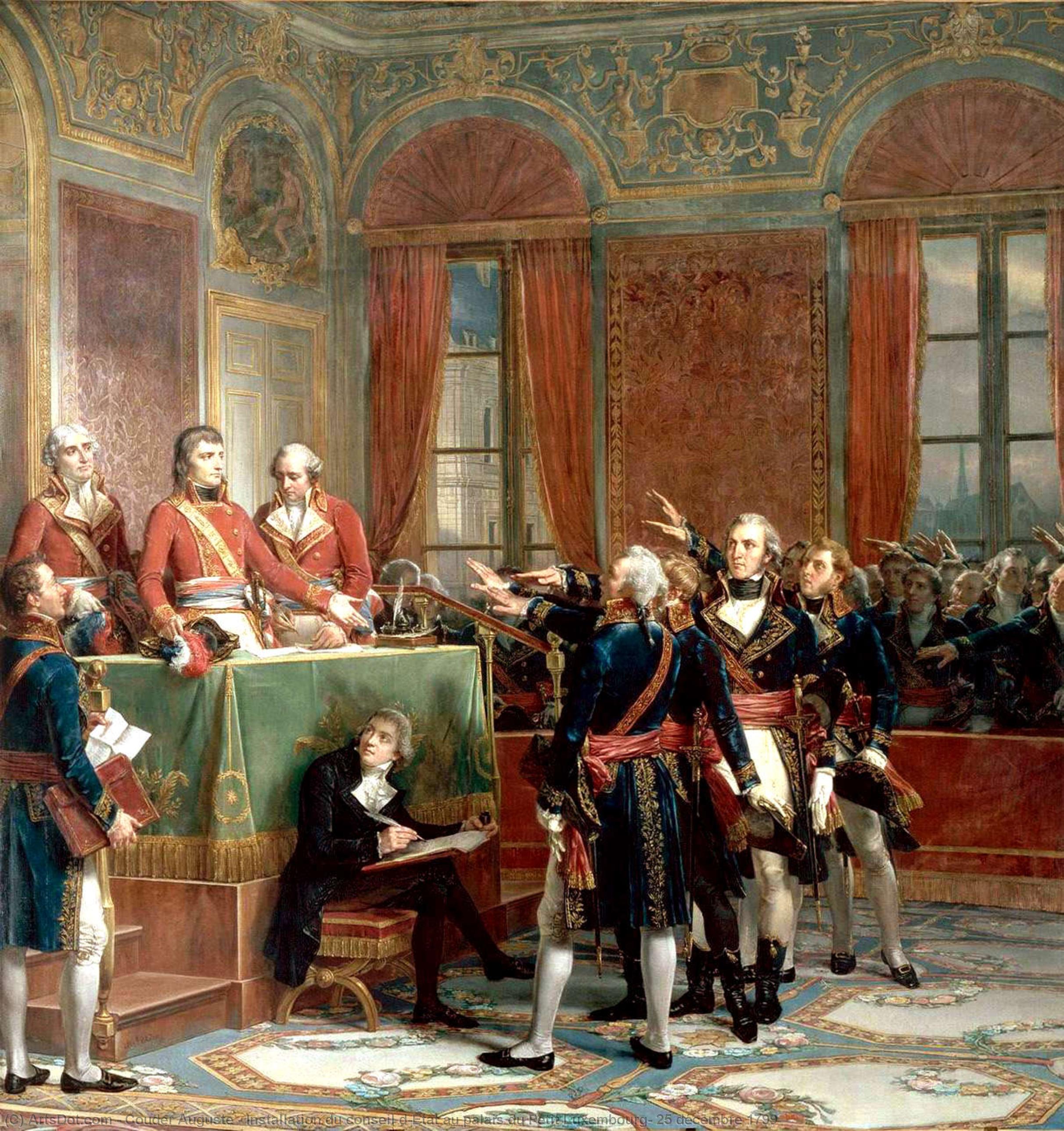 Installation Du Conseil D'etat Au Palais Du Petit Luxembourg, 25 Décembre 1799 — Couder Auguste
