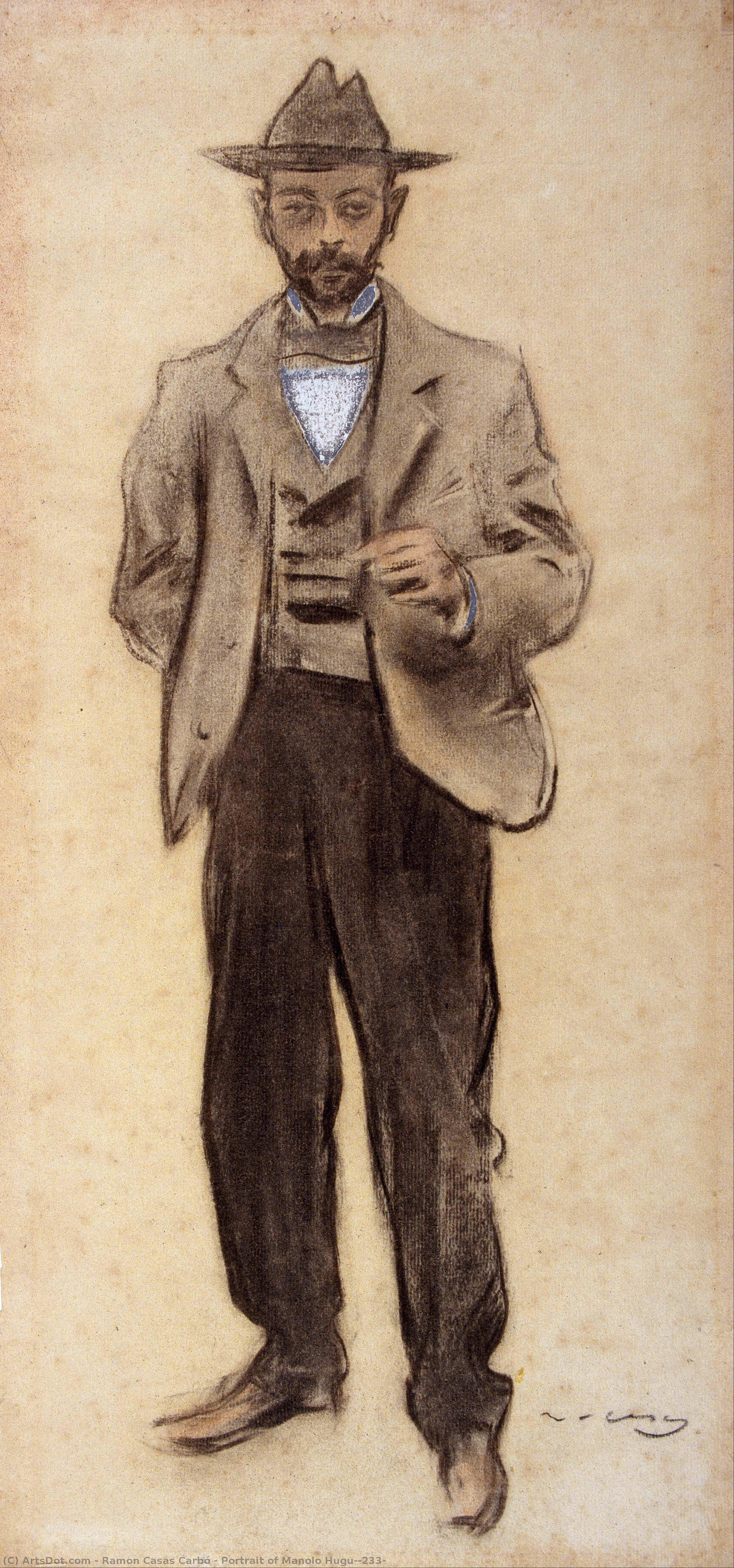 Portrait Of Manolo Hugué — Ramon Casas Carbó