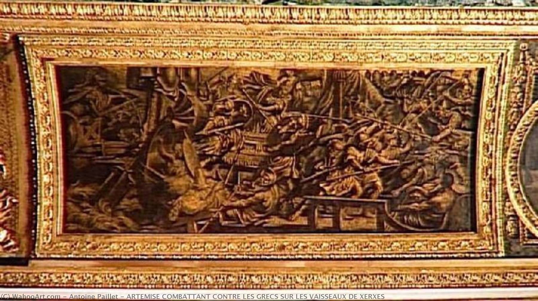 Artemise Combattant Contre Les Grecs Sur Les Vaisseaux De Xerxes — Antoine Paillet