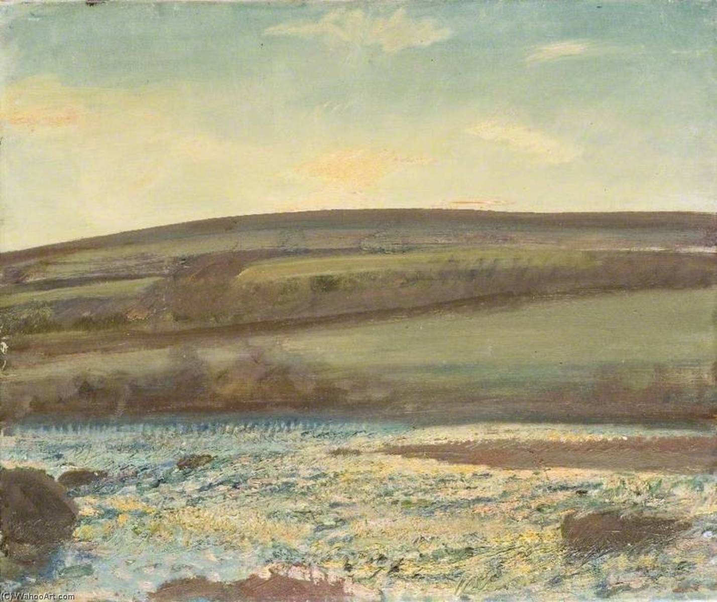 Brightworthy Ford, Withypool, Exmoor, Abend — Sir Alfred James Munnings