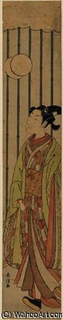 Young Kashiwagi Kicking A Foot — Suzuki Harunobu