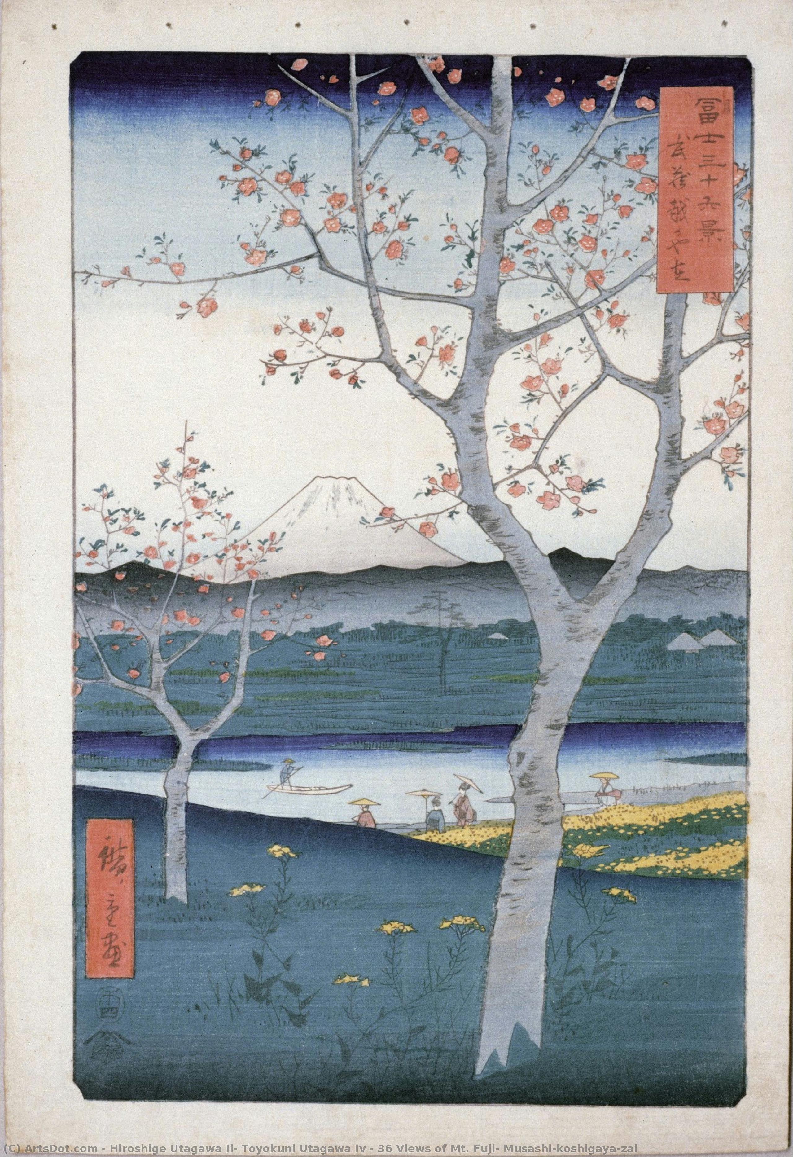 36 Views Of Mt. Fuji, Musashi-koshigaya-zai — Hiroshige Utagawa Ii, Toyokuni Utagawa Iv