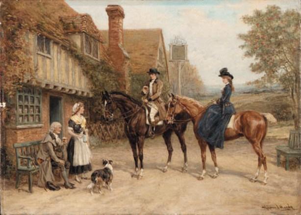 Outside The Inn — Heywood Hardy