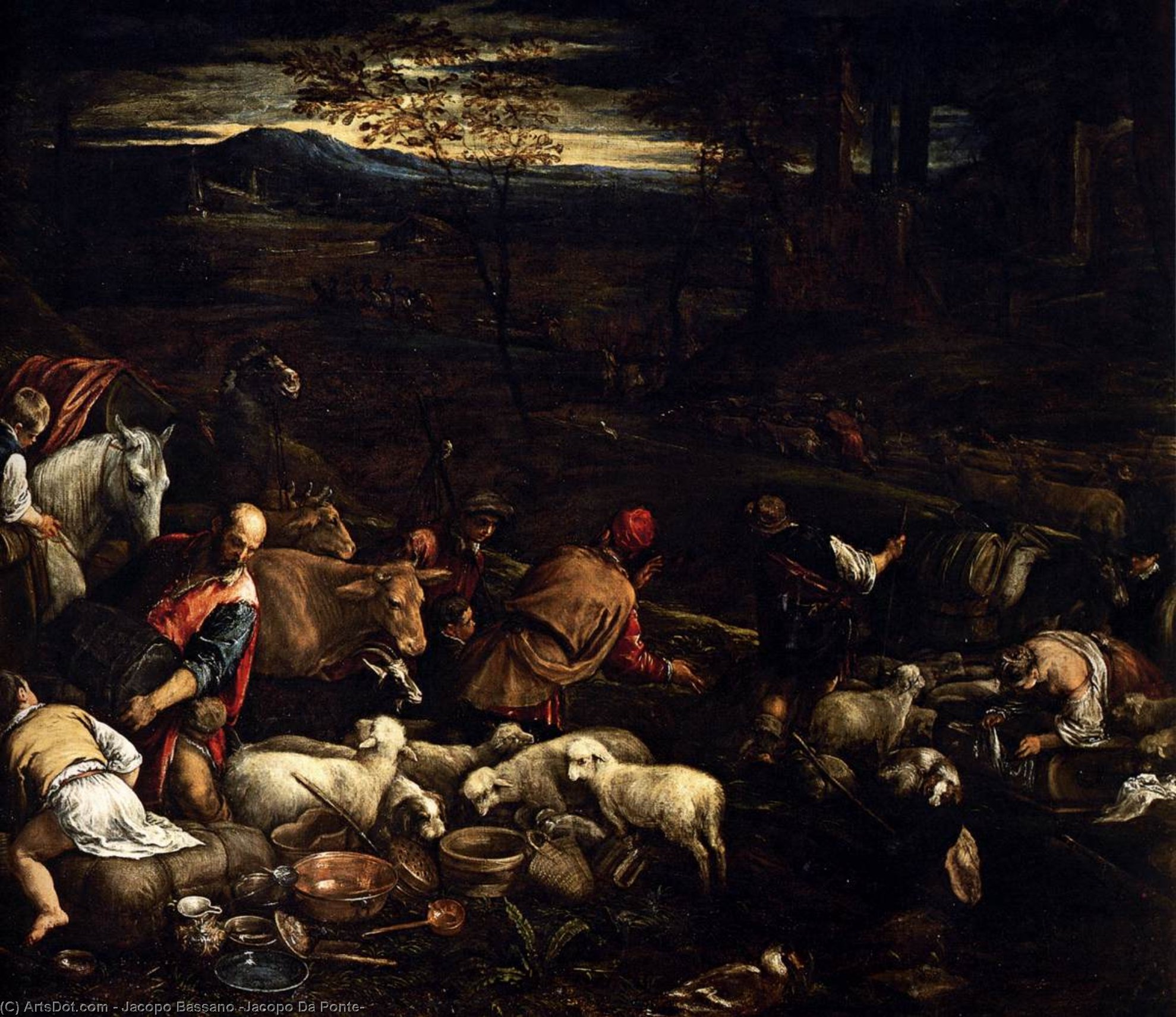 Return Of Jacob With His Family (detail) — Jacopo Bassano (jacopo Da Ponte)