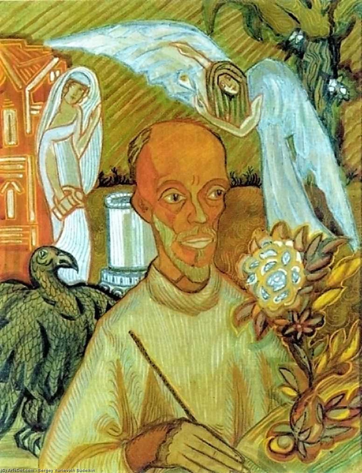 Portrait Of N. I. Kulbin. Caricature. — Sergey Yurievich Sudeikin