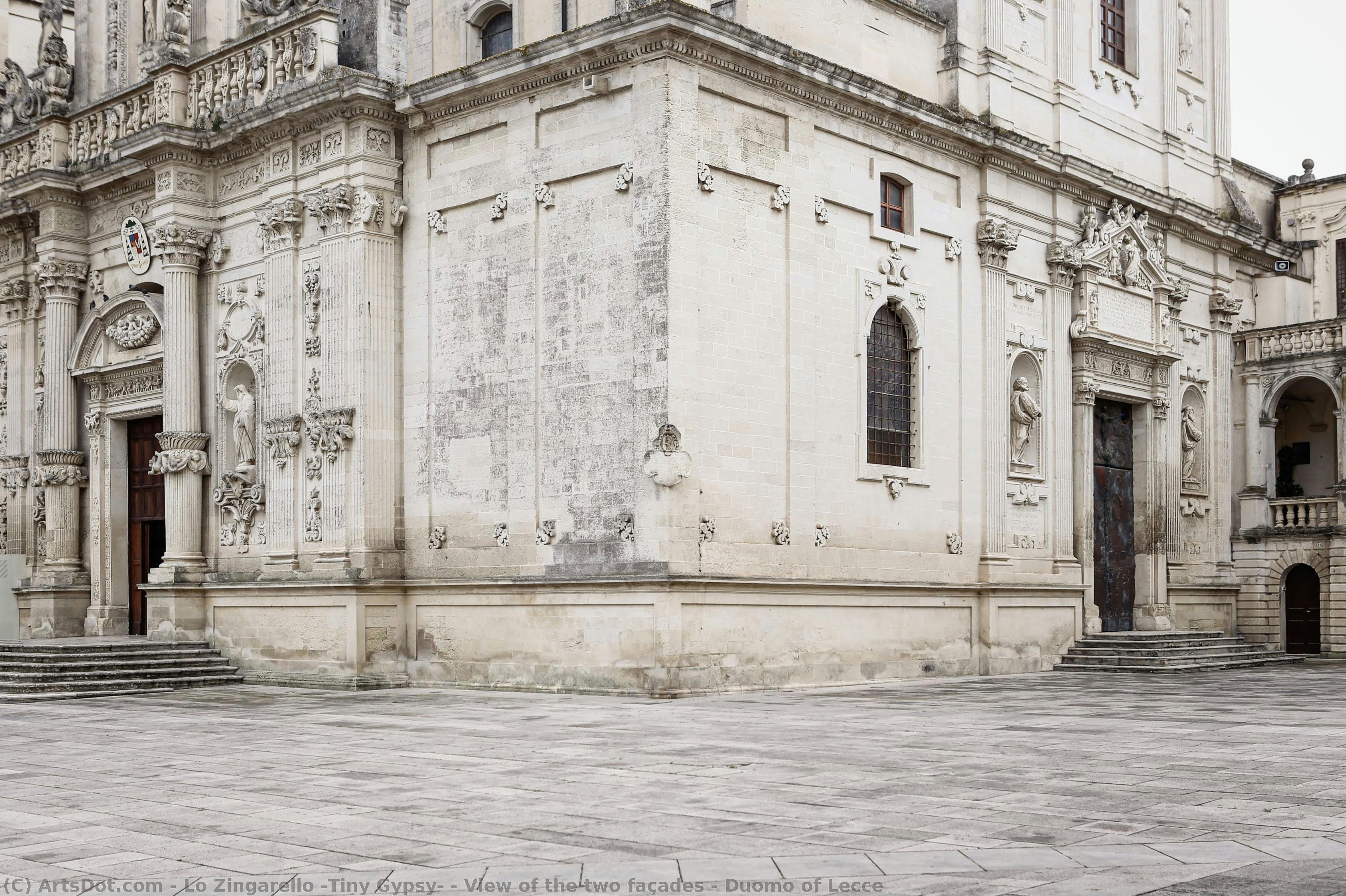 View Of The Two Façades - Duomo Of Lecce — Lo Zingarello (tiny Gypsy)