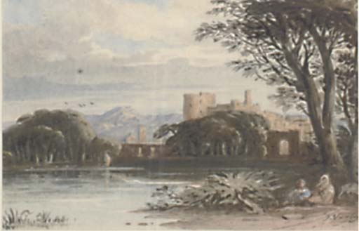 Resting In The Shade Of A Tree, A Castle Beyond — John Varley I (the Older)