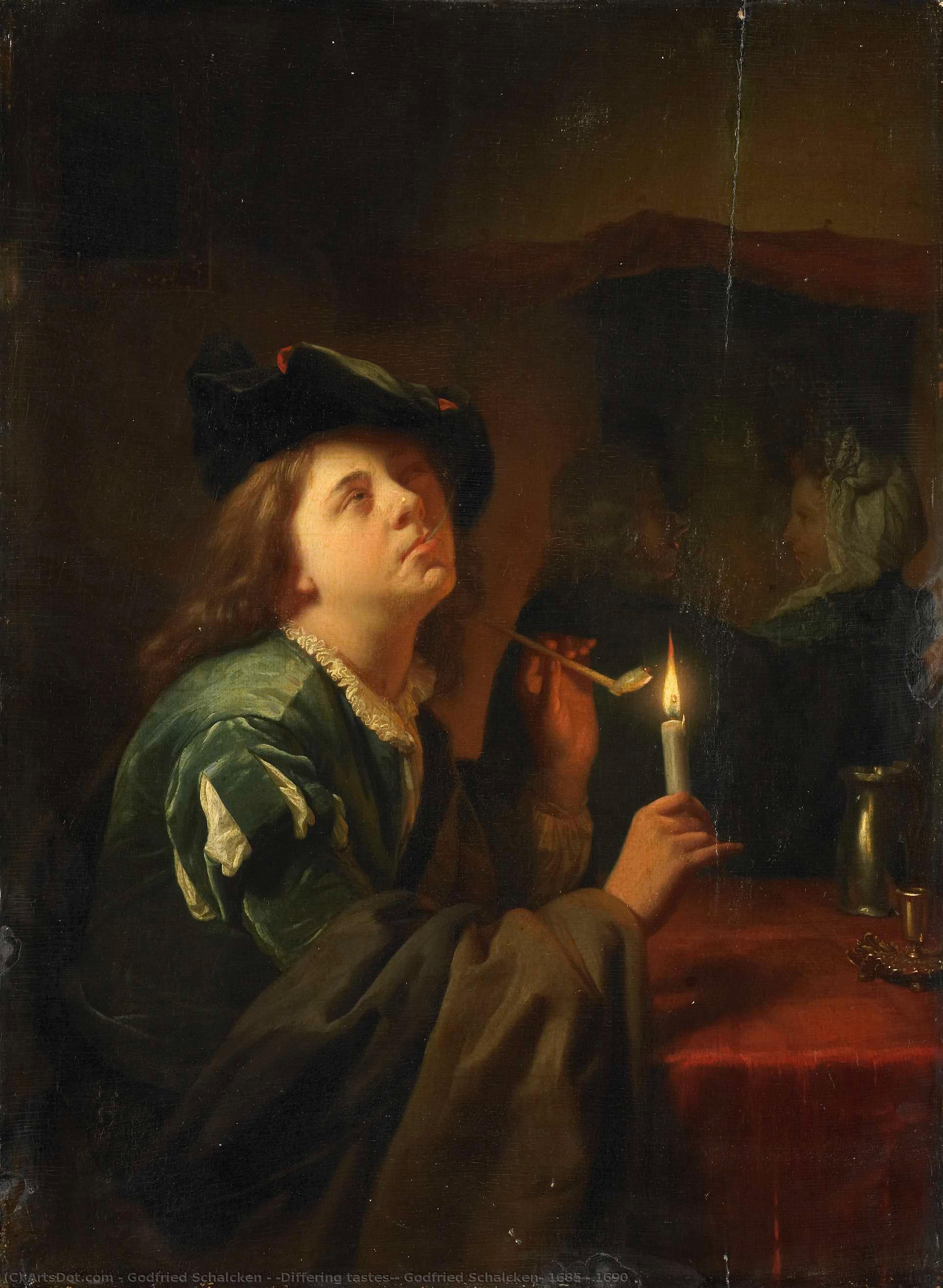 "differing Tastes", Godfried Schalcken, 1685 - 1690 — Godfried Schalcken