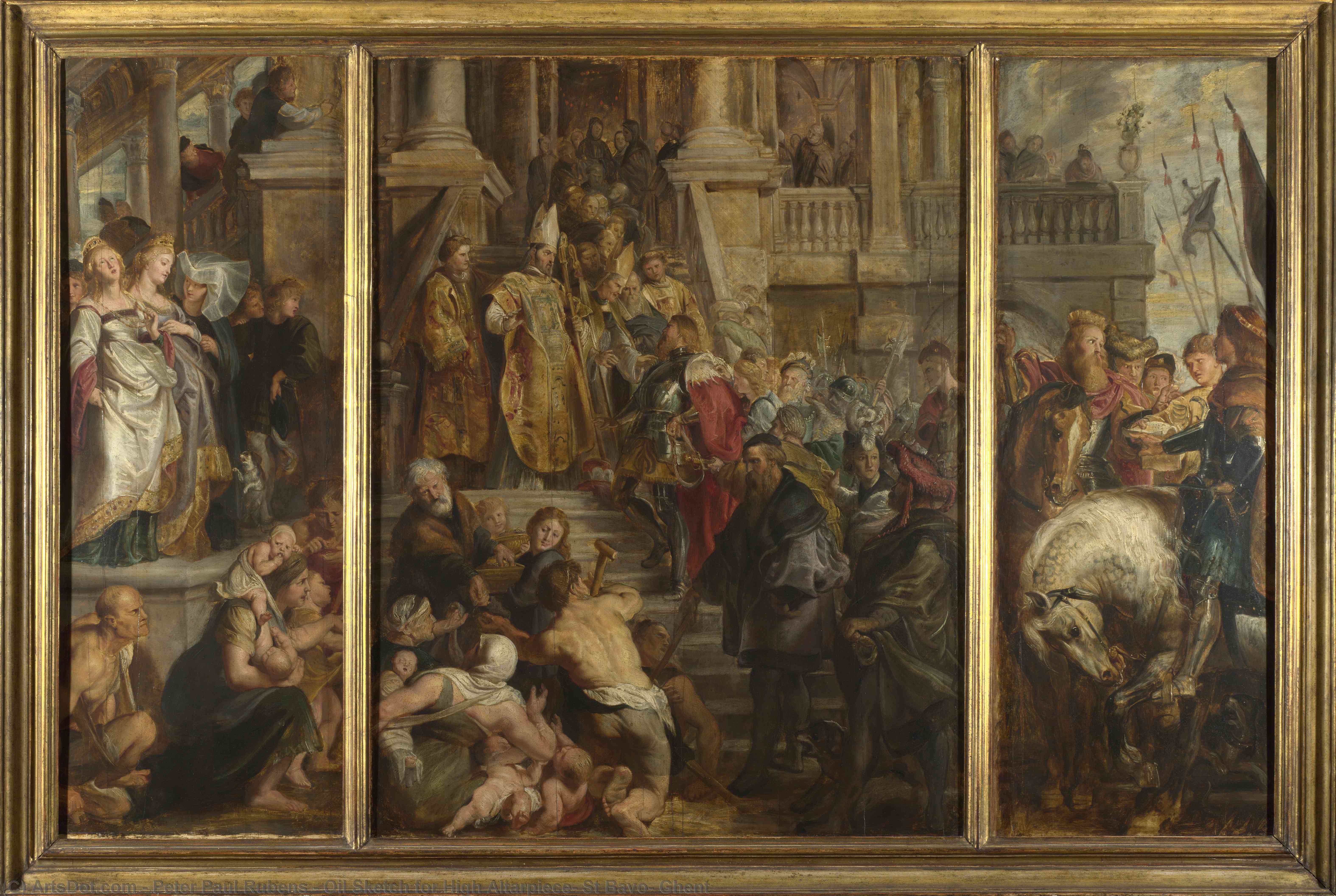 Ölskizze Für Den Hochaltar, St. Bavo, Gent — Peter Paul Rubens