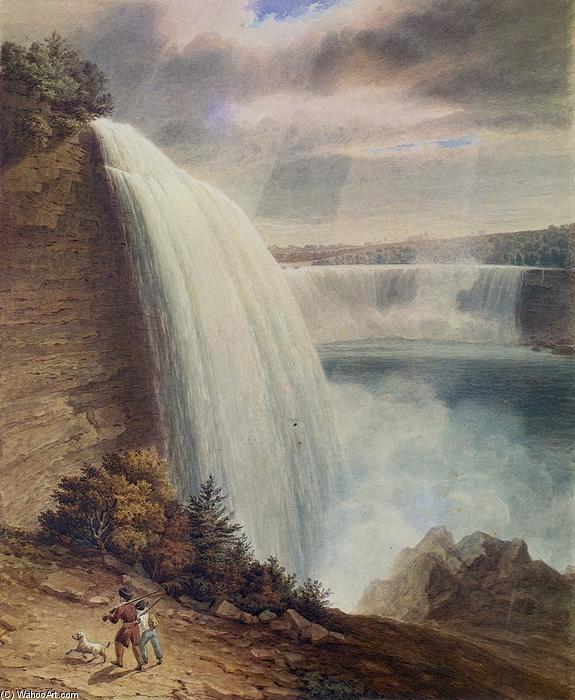 Niagara Falls: Part Of The American Falls From The Foot Of The Staircase — William James Bennett