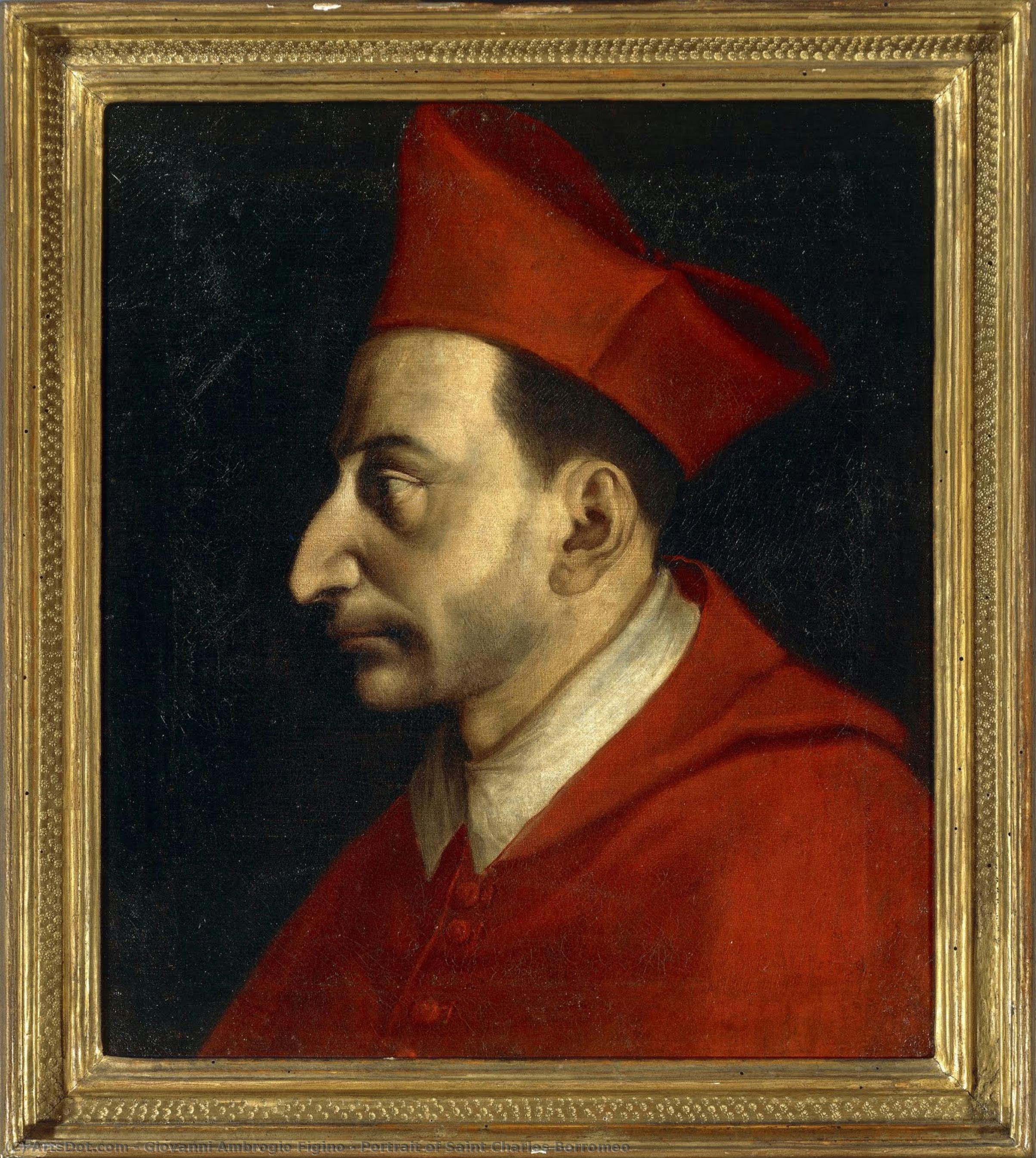 Portrait Of Saint Charles Borromeo — Giovanni Ambrogio Figino