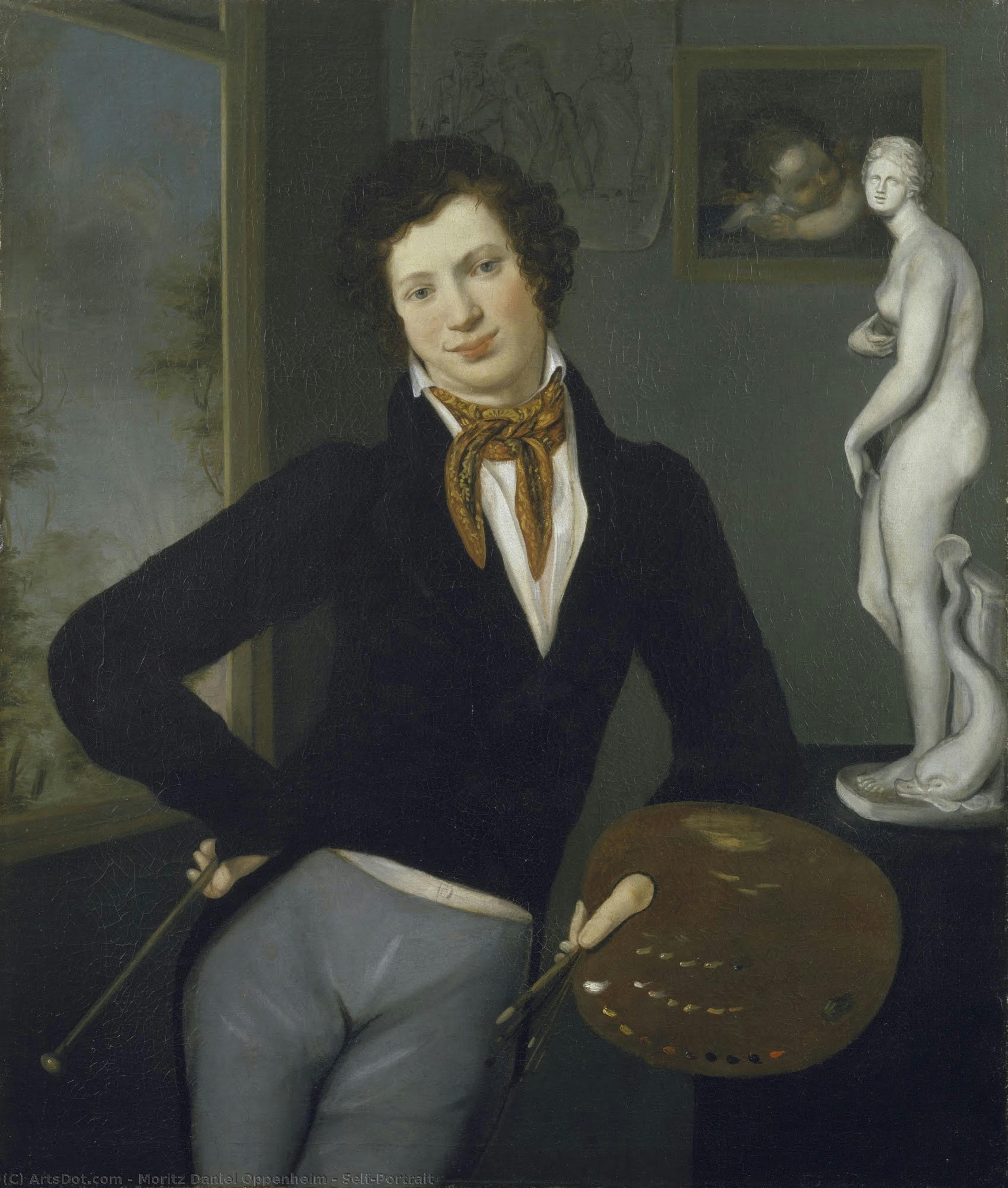 Self-portrait — Moritz Daniel Oppenheim