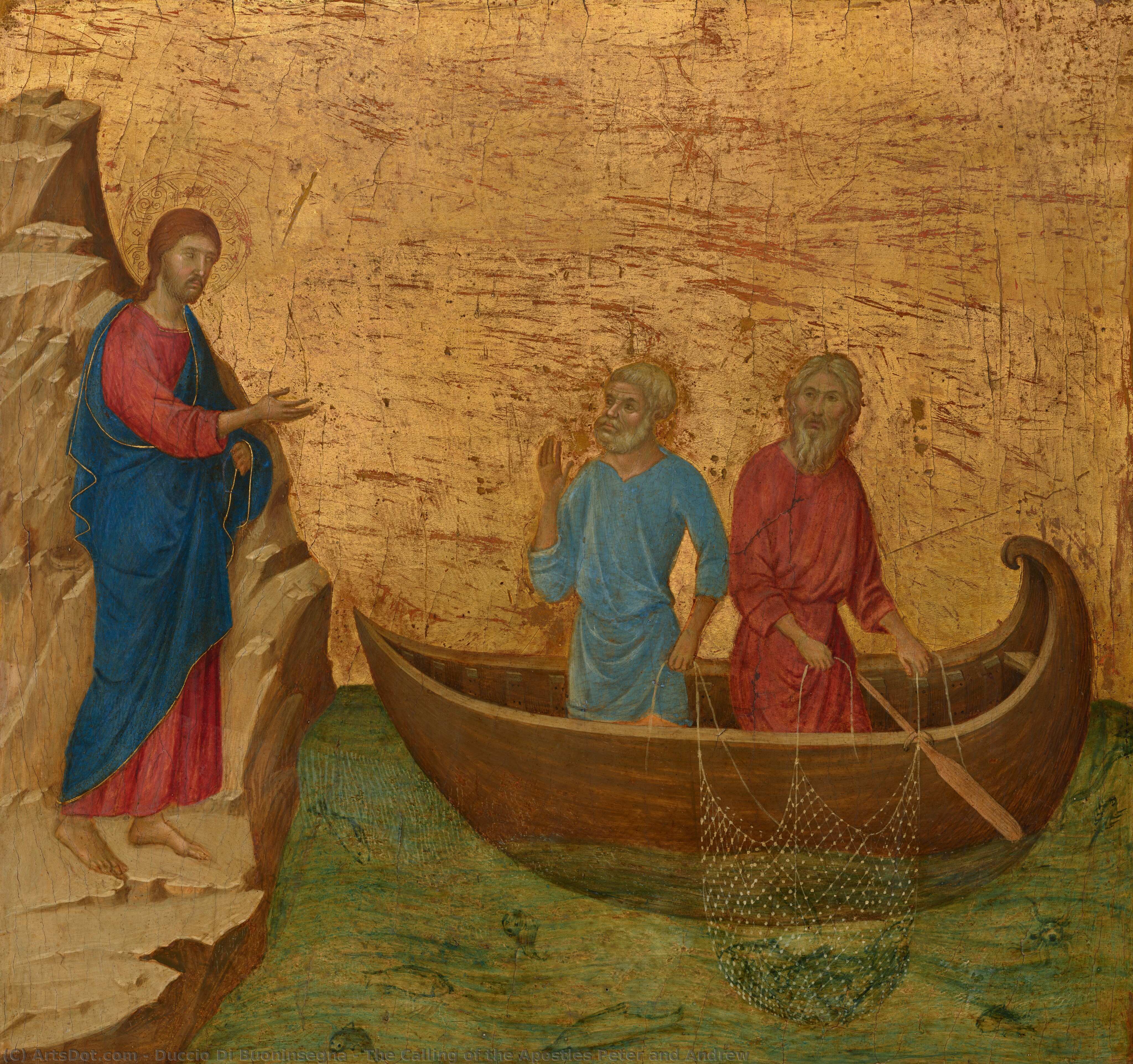 Die Berufung Der Apostel Petrus Und Andreas — Duccio Di Buoninsegna