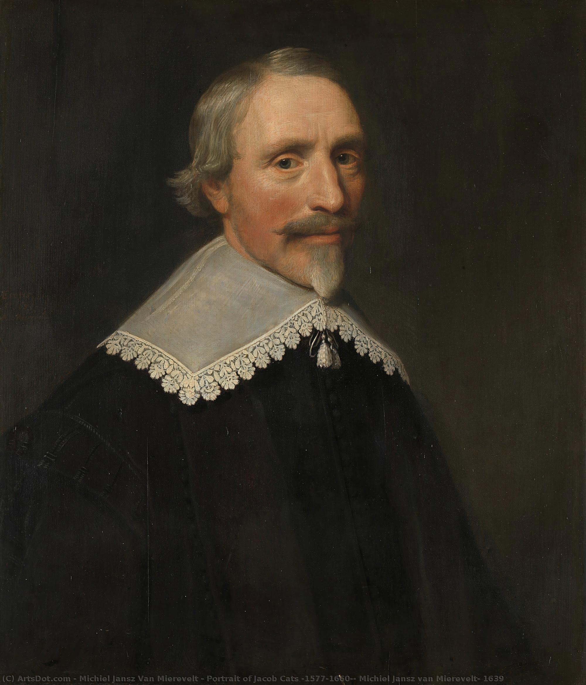 Portrait Of Jacob Cats (1577-1660), Michiel Jansz Van Mierevelt, 1639 — Michiel Jansz Van Miereveld